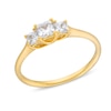 Thumbnail Image 0 of 0.50 CT. T.W. Princess-Cut Certified Lab-Created Diamond Past Present Future® Engagement Ring in 14K Gold (F/SI2)