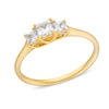 Thumbnail Image 1 of 0.50 CT. T.W. Princess-Cut Certified Lab-Grown Diamond Past Present Future® Engagement Ring in 14K Gold (F/SI2)