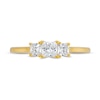 Thumbnail Image 3 of 0.50 CT. T.W. Princess-Cut Certified Lab-Grown Diamond Past Present Future® Engagement Ring in 14K Gold (F/SI2)