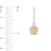 Enchanted Disney Belle 0.085 CT. T.W. Diamond Rose Drop Earrings in Sterling Silver and 10K Gold