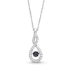 Thumbnail Image 1 of Unstoppable Love™ 0.40 CT. T.W. Black and White Diamond Elongated Flame Pendant in Sterling Silver
