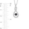 Thumbnail Image 3 of Unstoppable Love™ 0.40 CT. T.W. Black and White Diamond Elongated Flame Pendant in Sterling Silver