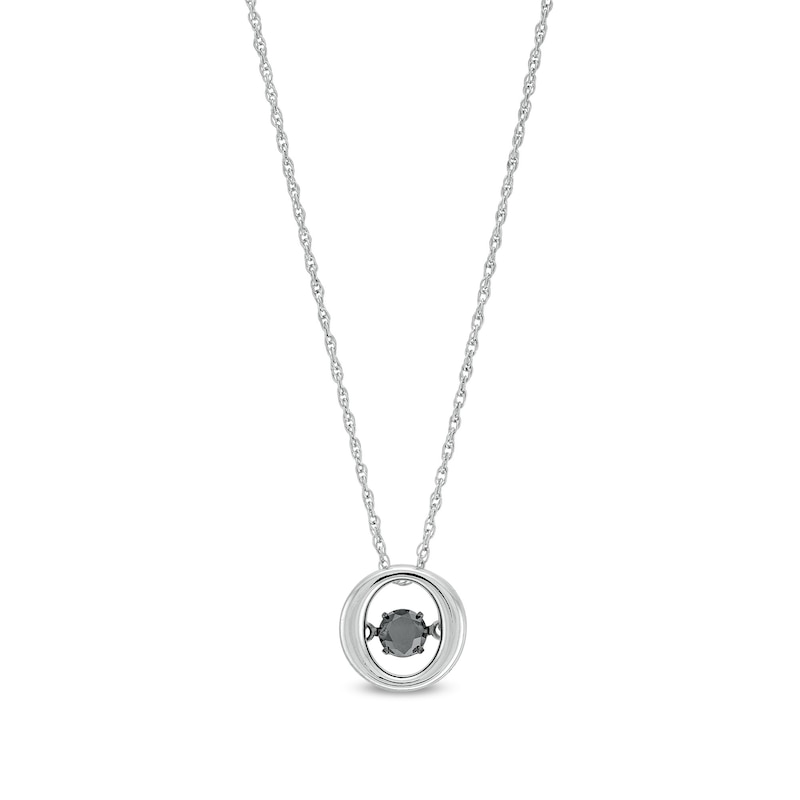 Unstoppable Love™ 0.20 CT. Black Diamond Solitaire Pendant in Sterling Silver