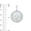 Men's 0.25 CT. T.W. Diamond Khanda Necklace Charm in 10K White Gold