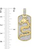 Thumbnail Image 2 of 1.00 CT. T.W. Diamond Dragon Dog Tag Necklace Charm in 10K Gold