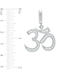 Men's 0.50 CT. T.W. Diamond Om Necklace Charm in 10K White Gold