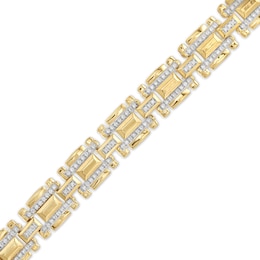 Men's 1.00 CT. T.W. Diamond Links Bracelet in 10K Gold - 8.5&quot;
