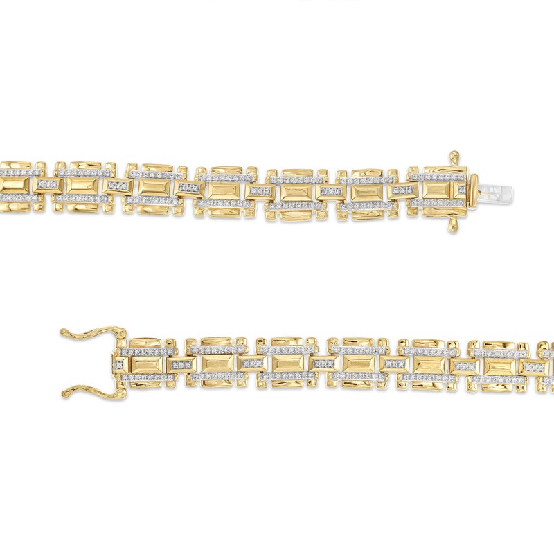 Men's 1.00 CT. T.W. Diamond Links Bracelet in 10K Gold - 8.5"|Peoples Jewellers