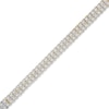 Thumbnail Image 1 of Men's 1.00 CT. T.W. Diamond Miracle Double Row Bracelet in 10K Gold - 8.5"