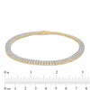 Thumbnail Image 4 of Men's 1.00 CT. T.W. Diamond Miracle Double Row Bracelet in 10K Gold - 8.5"