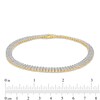 Thumbnail Image 3 of Men's 1.00 CT. T.W. Diamond Miracle Double Row Bracelet in 10K Gold - 8.5"