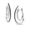 Unstoppable Love™ 0.29 CT. T.W. Black Diamond Hoop Earrings in Sterling Silver