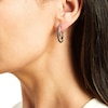 Thumbnail Image 1 of Unstoppable Love™ 0.29 CT. T.W. Black Diamond Hoop Earrings in Sterling Silver