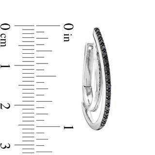 Unstoppable Love™ 0.29 CT. T.W. Black Diamond Hoop Earrings in Sterling Silver