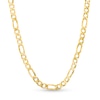 Thumbnail Image 1 of Men's 6.2mm Figaro Link Chain Necklace in Hollow 10K Gold - 22"