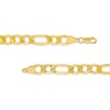 Thumbnail Image 3 of Men's 6.2mm Figaro Link Chain Necklace in Hollow 10K Gold - 22"