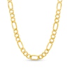 Thumbnail Image 1 of Men's 7.6mm Figaro Link Chain Necklace in Hollow 10K Gold - 24"