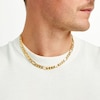 Thumbnail Image 2 of Men's 7.6mm Figaro Link Chain Necklace in Hollow 10K Gold - 24"