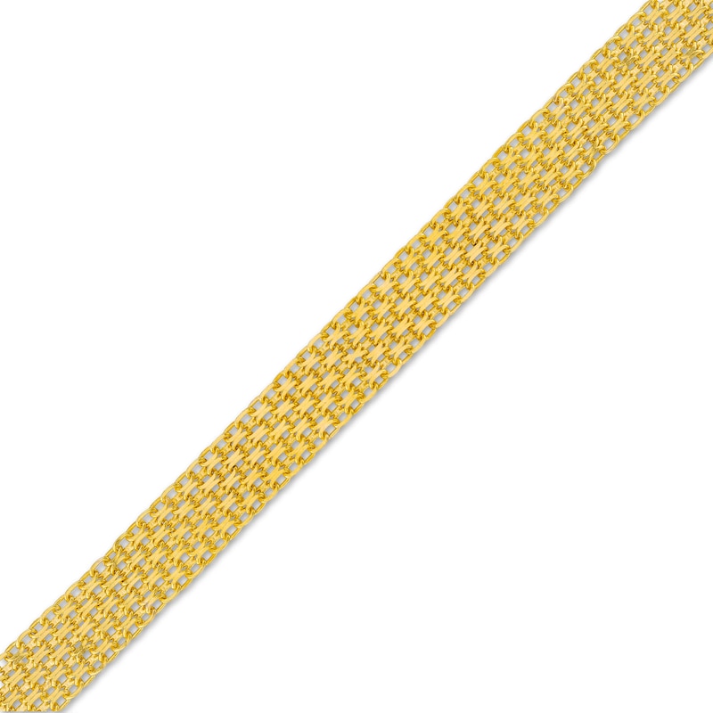 6.0mm Bismark Link Multistrand Bracelet in Solid 18K Gold - 7.25"