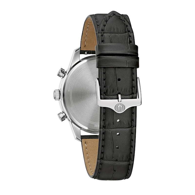 Main Image 3 of Men's Bulova Classic Sutton Black Strap Chronograph Watch with Black Dial (Model: 96B403)