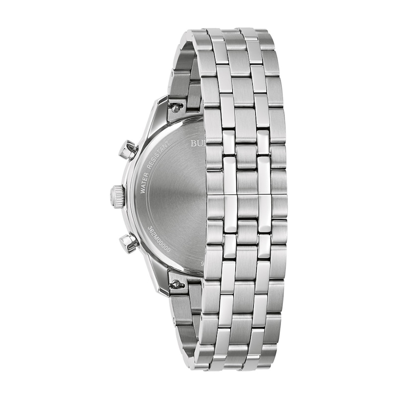 Main Image 3 of Men's Bulova Classic Sutton Silver-Tone Blue Accent Chronograph Watch (Model: 96B404)