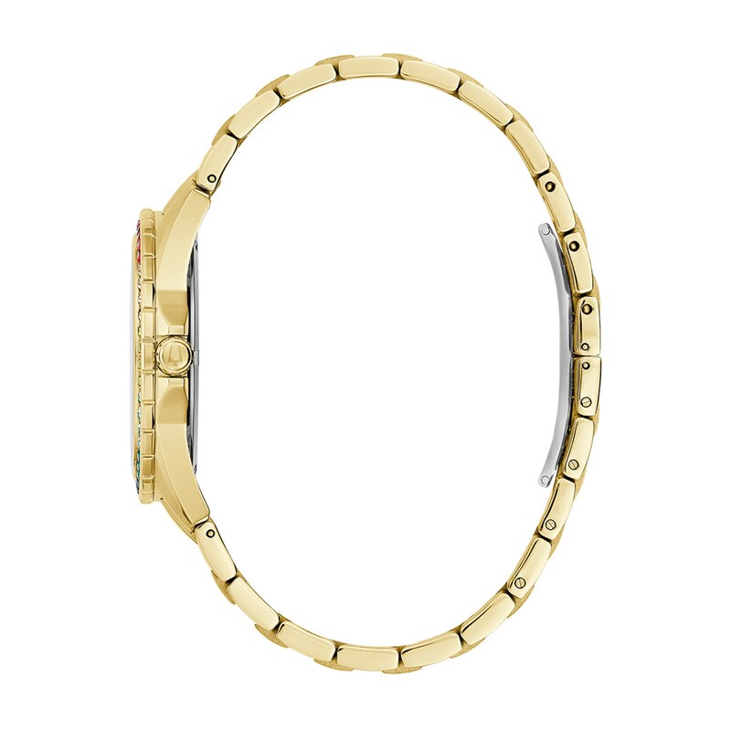 Main Image 2 of Bulova Phantom Rainbow Crystal Accent Gold-Tone Watch with Champagne Dial (Model: 97A179)