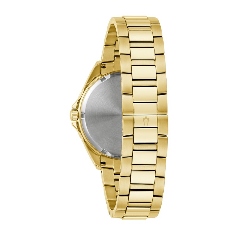 Main Image 3 of Bulova Phantom Rainbow Crystal Accent Gold-Tone Watch with Champagne Dial (Model: 97A179)