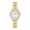 Thumbnail Image 1 of Ladies' Bulova Sutton 0.05 CT. T.W. Diamond Gold-Tone Watch with Mother-of-Pearl Dial (Model: 98R297)