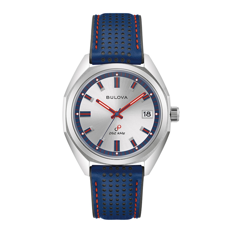 Main Image 3 of Men's Bulova Jet Star Interchangeable Strap Watch with Red and Blue Accent Dial (Model: 96K112)