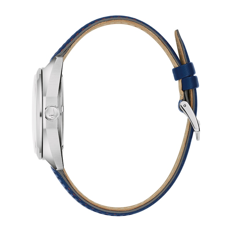 Main Image 6 of Men's Bulova Jet Star Interchangeable Strap Watch with Red and Blue Accent Dial (Model: 96K112)