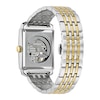 Thumbnail Image 3 of Men's Bulova Sutton Two-Tone Watch with Rectangular White Dial and Skeleton Heart (Model: 98A308)