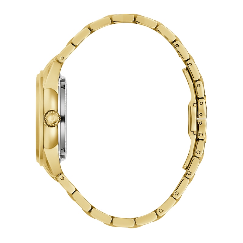 Main Image 2 of Ladies' Bulova Sutton Gold-Tone Watch with Mother-of-Pearl Dial and Skeleton Heart (Model: 97L172)