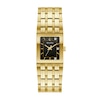 Thumbnail Image 1 of Ladies' Bulova Quadra Marc Anthony Diamond Accent Gold-Tone Watch with Black Square Dial (Model: 97P167)