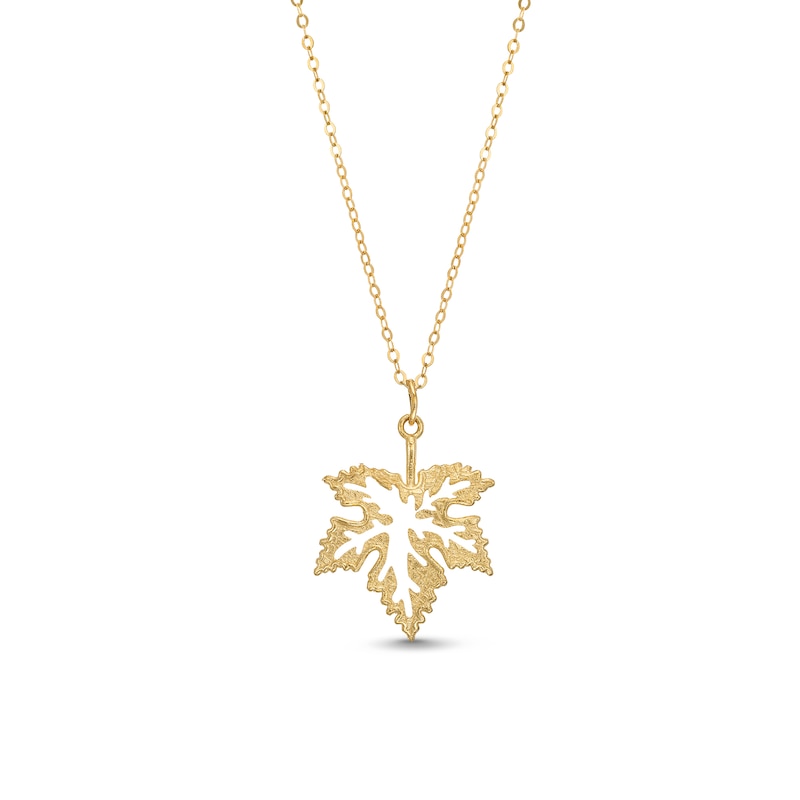 Main Image 1 of Maple Leaf Pendant in 10K Gold