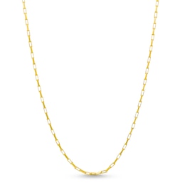 1.5mm Paper Clip Chain Necklace in Solid 10K Gold - 18"