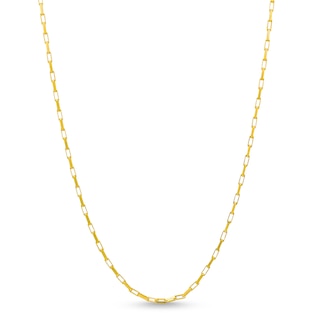 1.5mm Paper Clip Chain Necklace in Solid 10K Gold - 18"