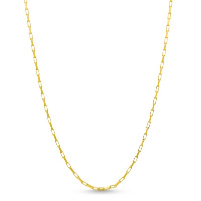 1.5mm Paper Clip Chain Necklace in Solid 10K Gold - 18"