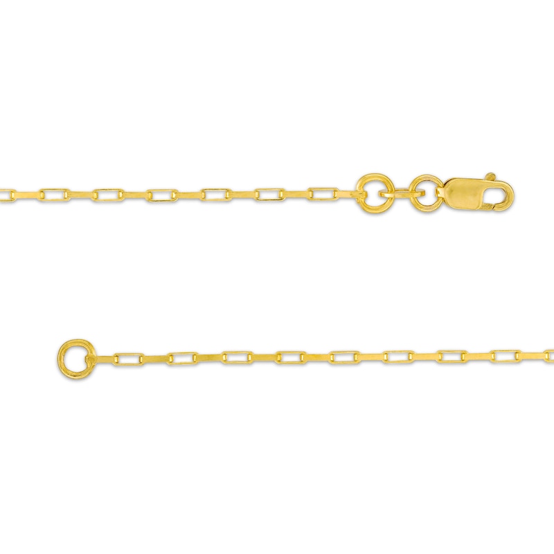 Main Image 2 of 1.5mm Paper Clip Chain Necklace in Solid 10K Gold - 18"