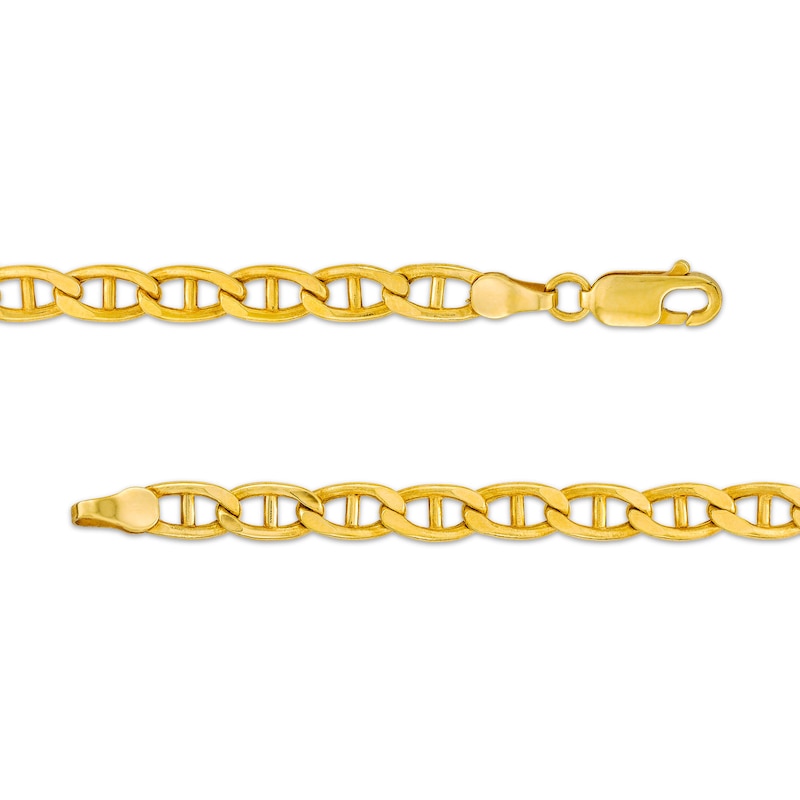 Main Image 3 of Men's 4.9mm Mariner Link Bracelet in Hollow 10K Gold - 8.5"