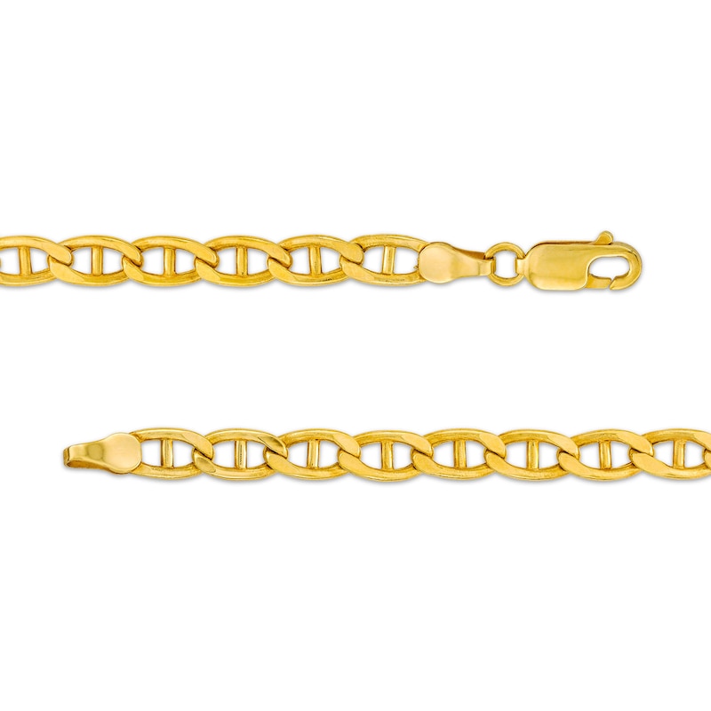 Men's 4.9mm Mariner Link Bracelet in Hollow 10K Gold - 8.5"