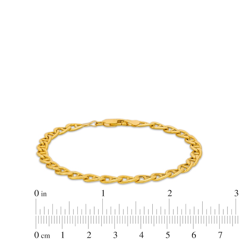Main Image 4 of Men's 4.9mm Mariner Link Bracelet in Hollow 10K Gold - 8.5"