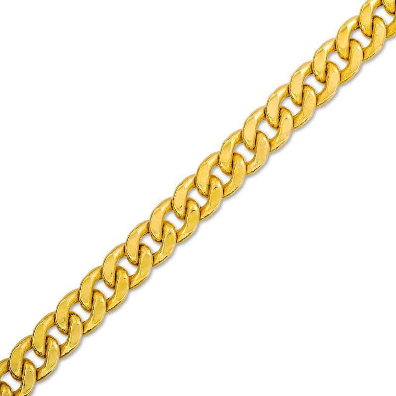 Men's 5.4mm Curb Link Bracelet in Hollow 10K Gold - 8.5"|Peoples Jewellers