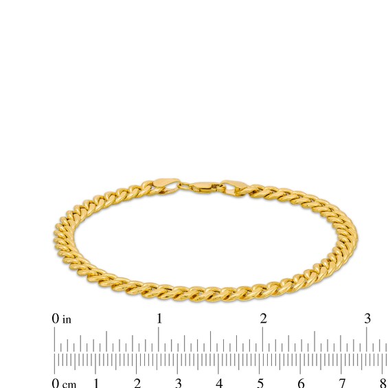 Men's 5.4mm Curb Link Bracelet in Hollow 10K Gold - 8.5"