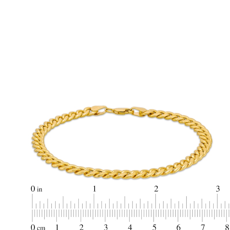 Main Image 4 of Men's 5.4mm Curb Link Bracelet in Hollow 10K Gold - 8.5"
