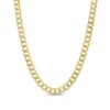 Thumbnail Image 1 of Men's 6.3mm Flat Curb Link Necklace in Hollow 10K Gold - 22"