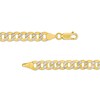 Thumbnail Image 3 of Men's 6.3mm Flat Curb Link Necklace in Hollow 10K Gold - 22"