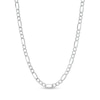 Thumbnail Image 1 of Men's Diamond-Cut 3.3mm Figaro Chain Necklace in Hollow 10K White Gold - 18"