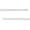 Thumbnail Image 3 of Men's Diamond-Cut 3.3mm Figaro Chain Necklace in Hollow 10K White Gold - 18"