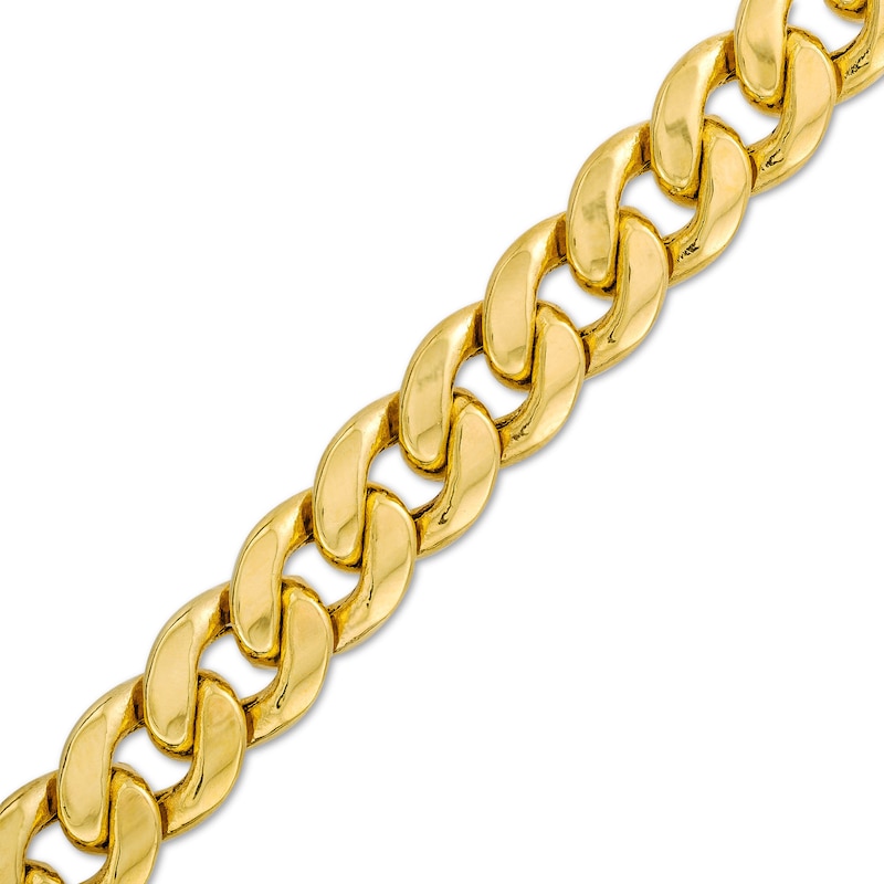 Men's 9.2mm Cuban Curb Link Bracelet in Semi-Solid 10K Gold - 8.5"|Peoples Jewellers