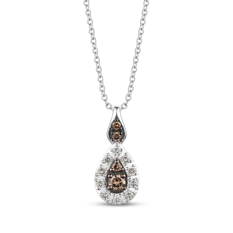 Le Vian® 0.35 CT. T.W. Chocolate Diamond® and Nude Diamond™ Frame Pendant and Stud Earrings Set in 14K Vanilla Gold™